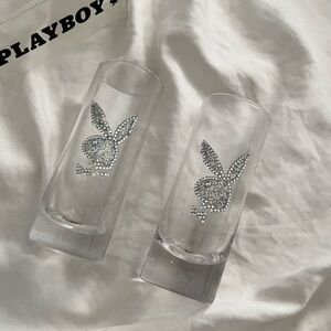 Rhinestone Playboy shot glasses​